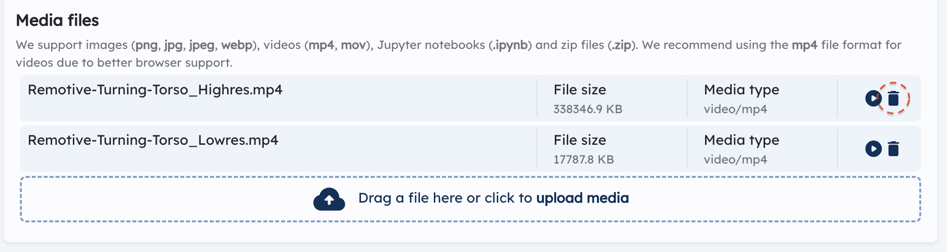 [Image] Delete media files