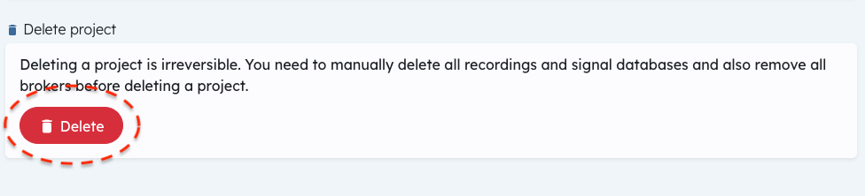 [Image] Delete project