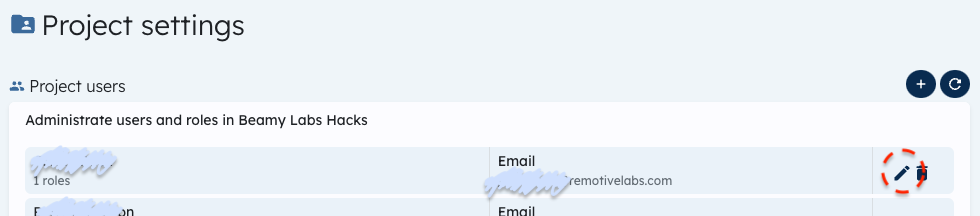 [Image] Edit project user
